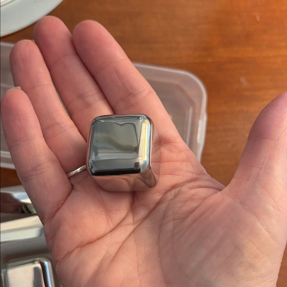Stainless Steel Ice Cubes with Tongs - Picture 2 of 3